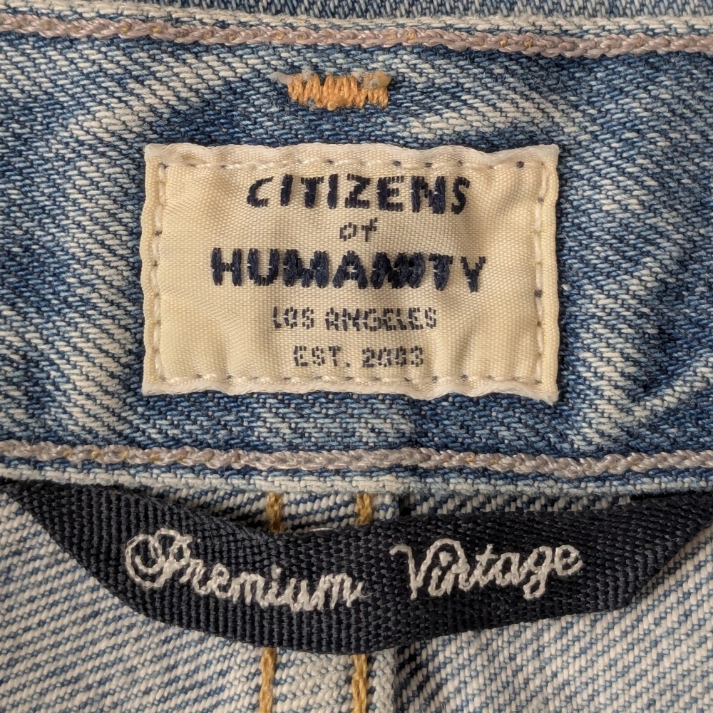 Citizens of Humanity Emma High Rise Wide Leg Crop Jeans Stax Wash Sz 26 - Picture 6 of 14
